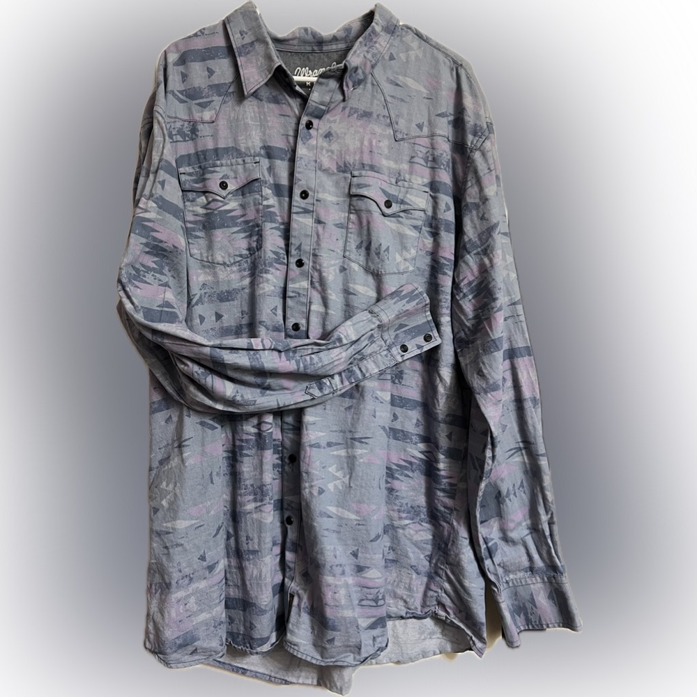 Men’s Wrangler retro premium long sleeve snap shirt size 3XT